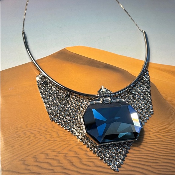 Rare Authentic Swarovski Medieval Modern Fusion statement necklace. $1000 - Picture 4 of 14